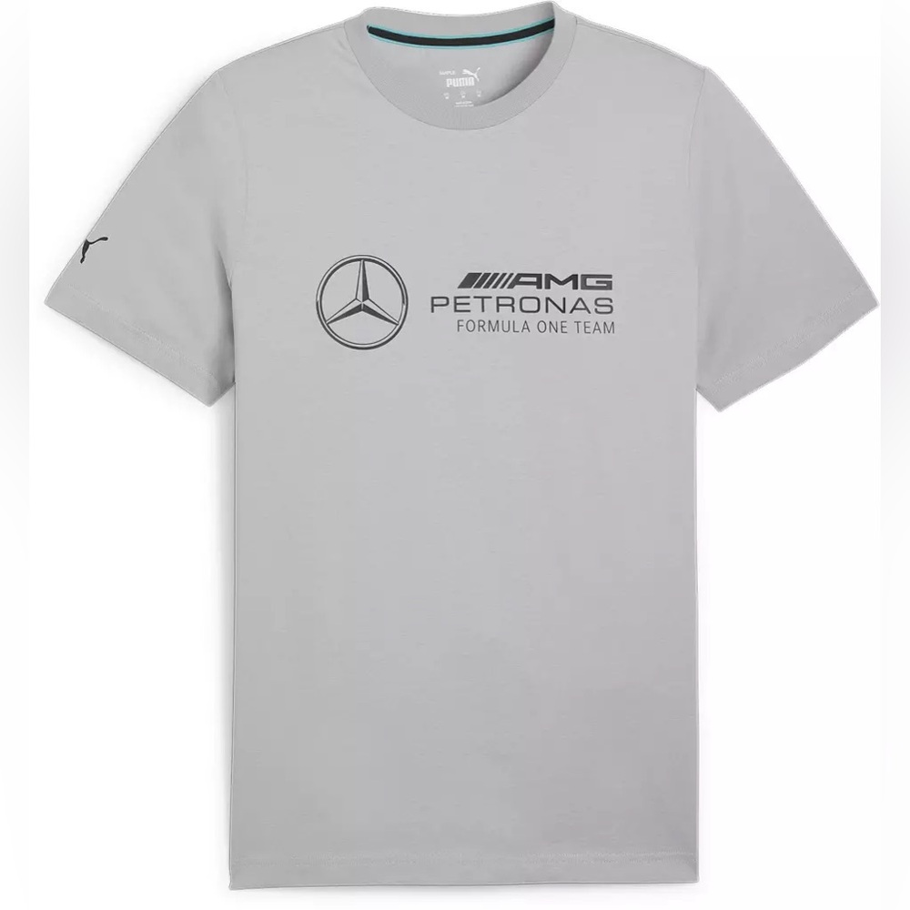 Puma Adult Mercedes Racing Silver Center Logo T-Shirt